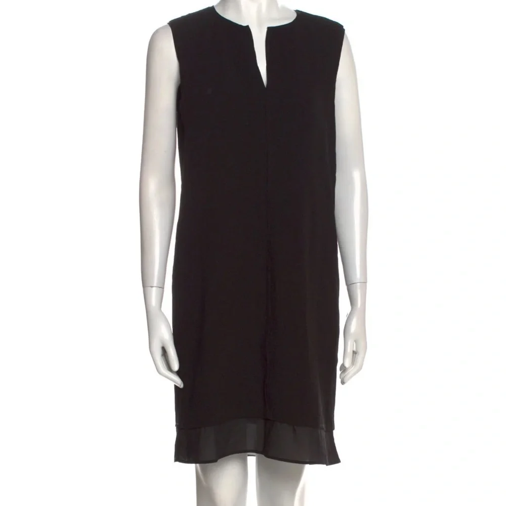 CARMEN Carmen Marc Valvo little black‎ dress sleeveless shift dress Sz S